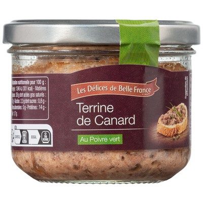 Terrine de canard au poivre vert 180g