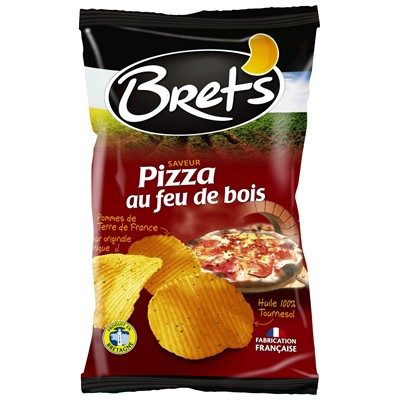 BRETS Chips saveur pizza au feu de b 125g